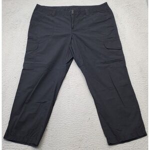 London Jeans‎ Tactical Pants Women's 14 Black Cotton Cargo Pockets 2 Button Fly